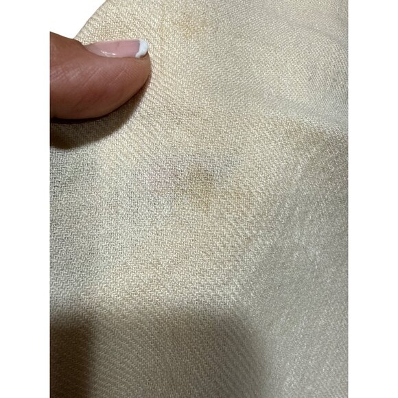 Hand-Embroidered Kashmiri Pashmina Shawl - Cream Wool With Silk Thread Floral Pa - Picture 5 of 12